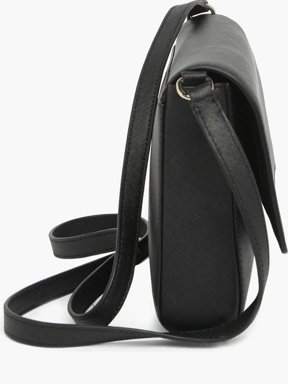 Kate Spade Black Leather Crossbody with Gold Logo
